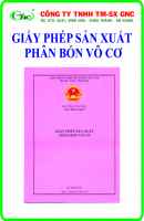 GIÂY PHEP SẢN XUÂT PB VÔ CƠ