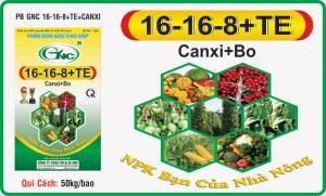 Phân NPK 16-16-8+TE+Canxi Bo (Dùng cho cá loại cây trồng)